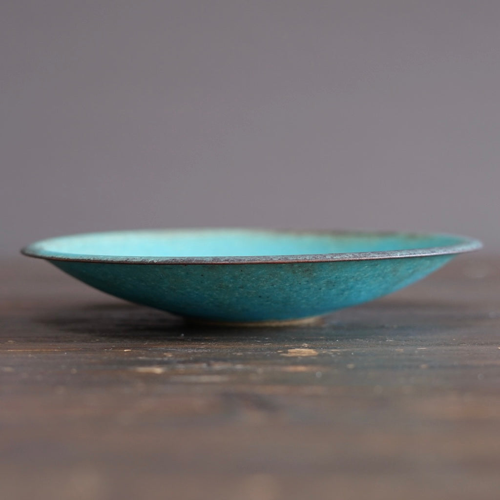 Turquoise Medium Shallow Bowl #MS007A