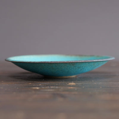 Turquoise Medium Shallow Bowl #MS007A