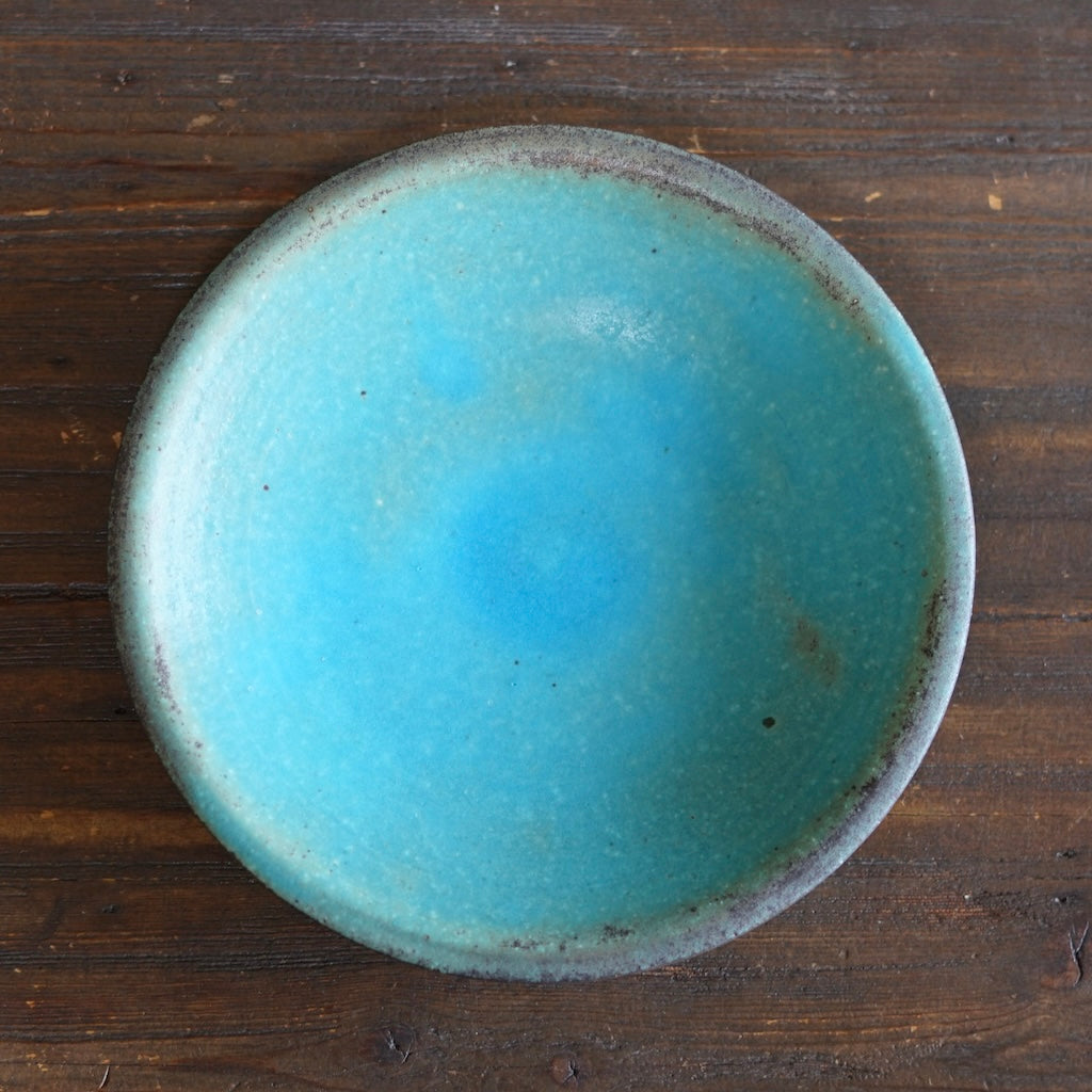 Turquoise Medium Shallow Bowl #MS007A