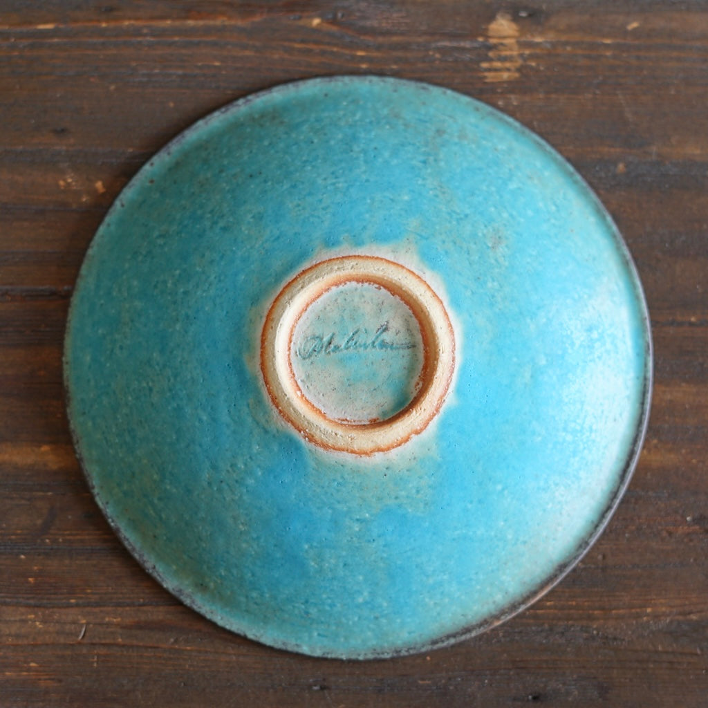 Turquoise Medium Shallow Bowl #MS007A