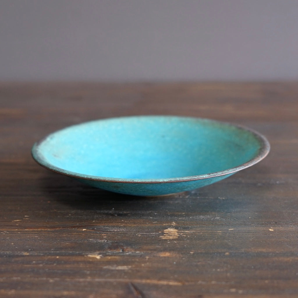 Turquoise Medium Shallow Bowl #MS007C