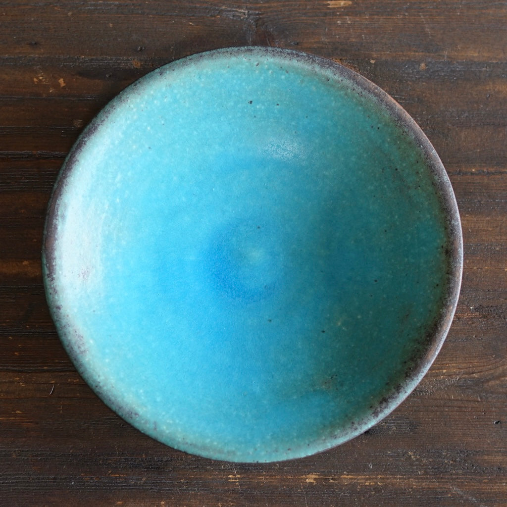 Turquoise Medium Shallow Bowl #MS007C