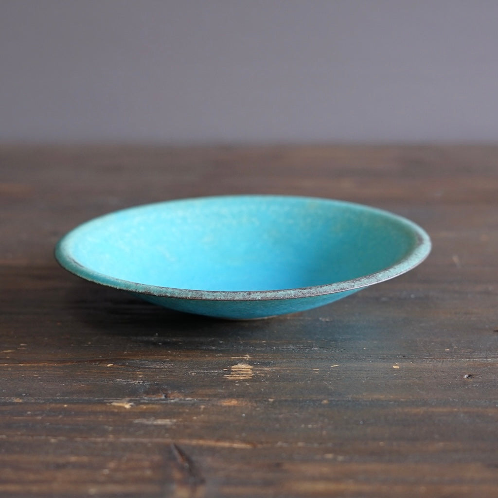 Turquoise Medium Shallow Bowl #MS007D