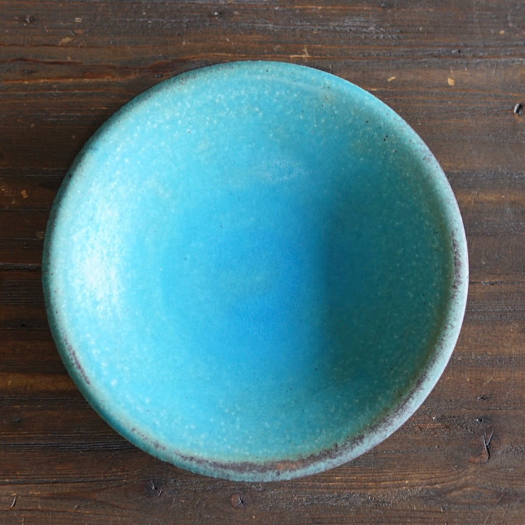 Turquoise Medium Shallow Bowl #MS007D