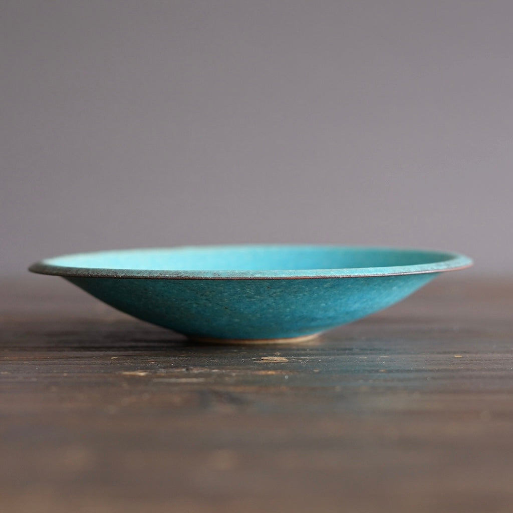 Turquoise Medium Shallow Bowl #MS007E