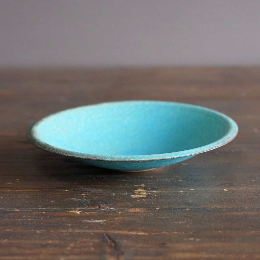 Turquoise Medium Shallow Bowl #MS007E