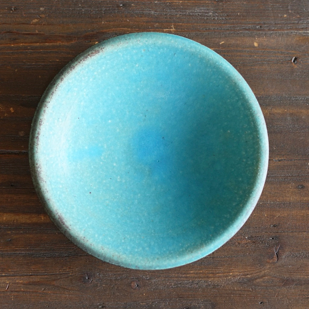 Turquoise Medium Shallow Bowl #MS007E