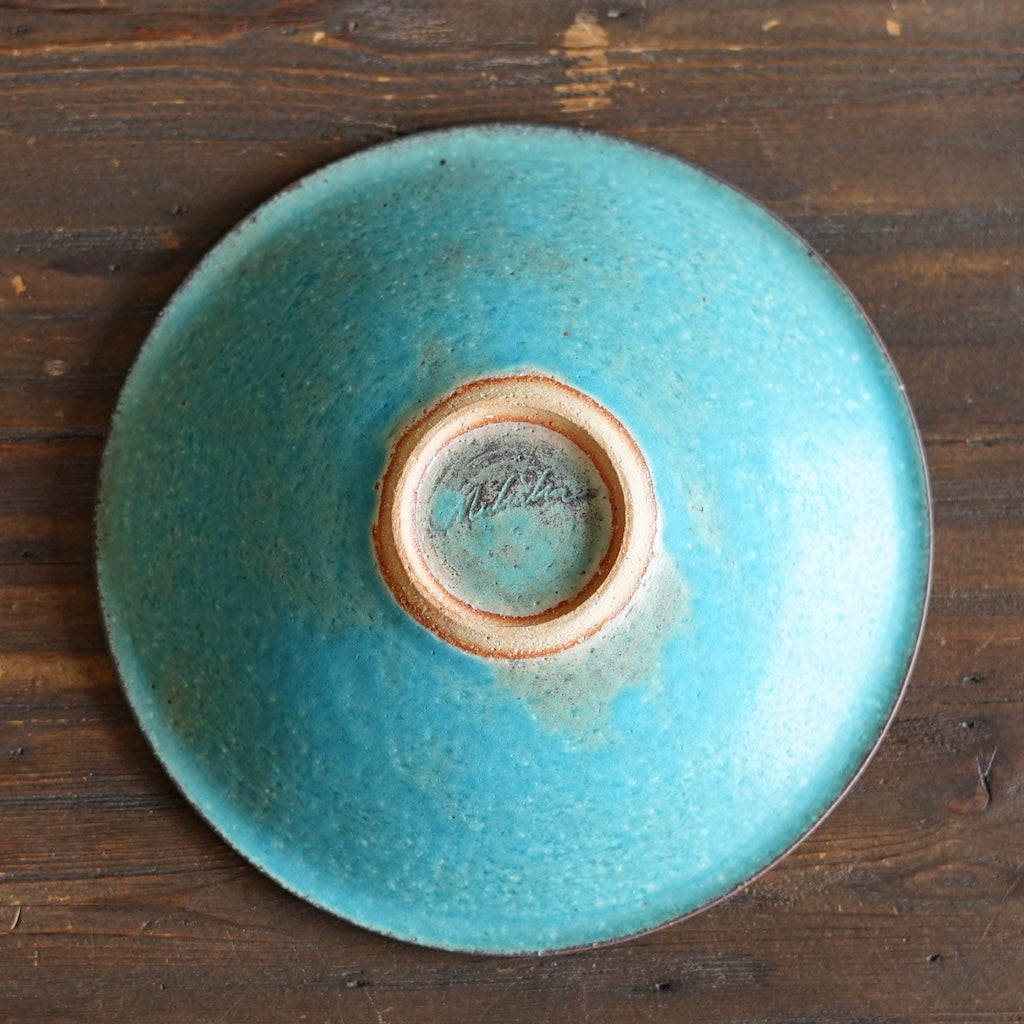 Turquoise Medium Shallow Bowl #MS007E