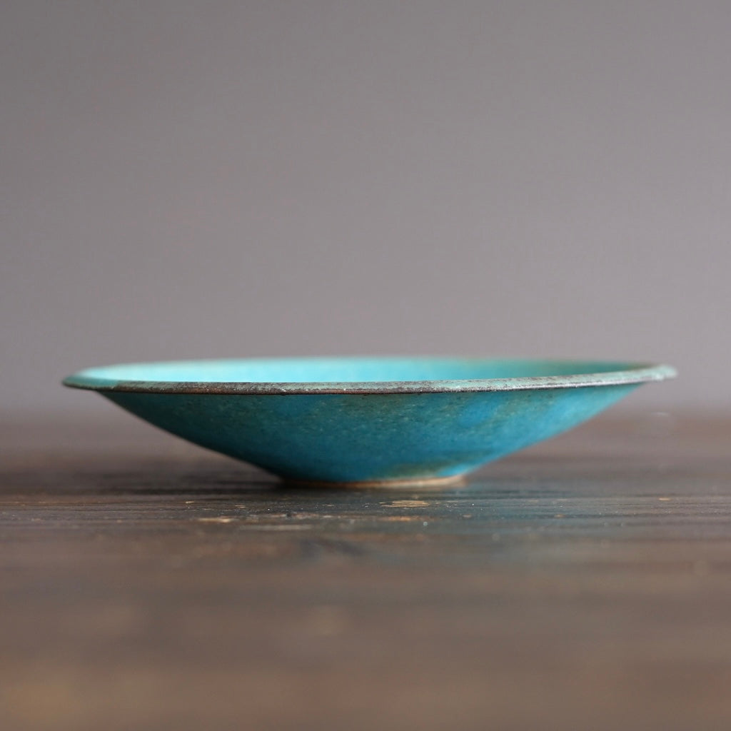 Turquoise Medium Shallow Bowl #MS007F