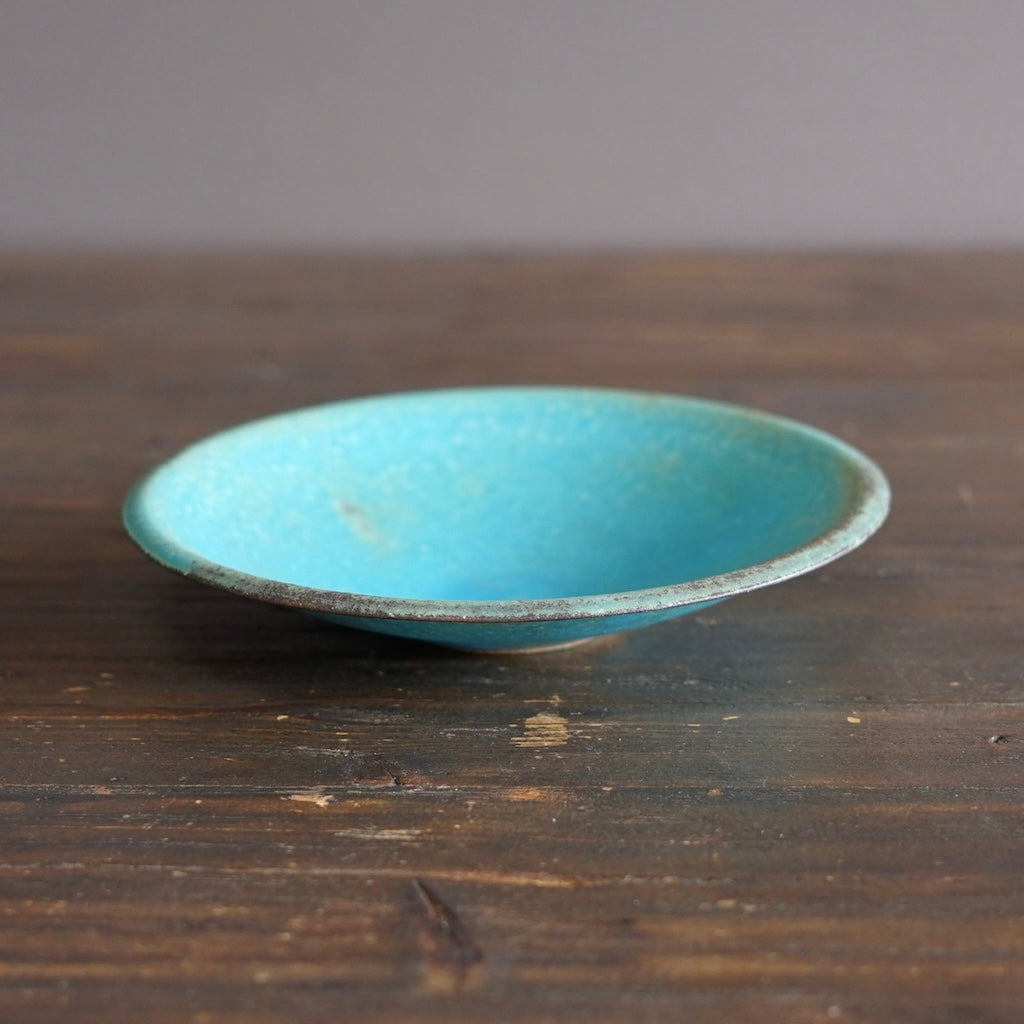 Turquoise Medium Shallow Bowl #MS007F