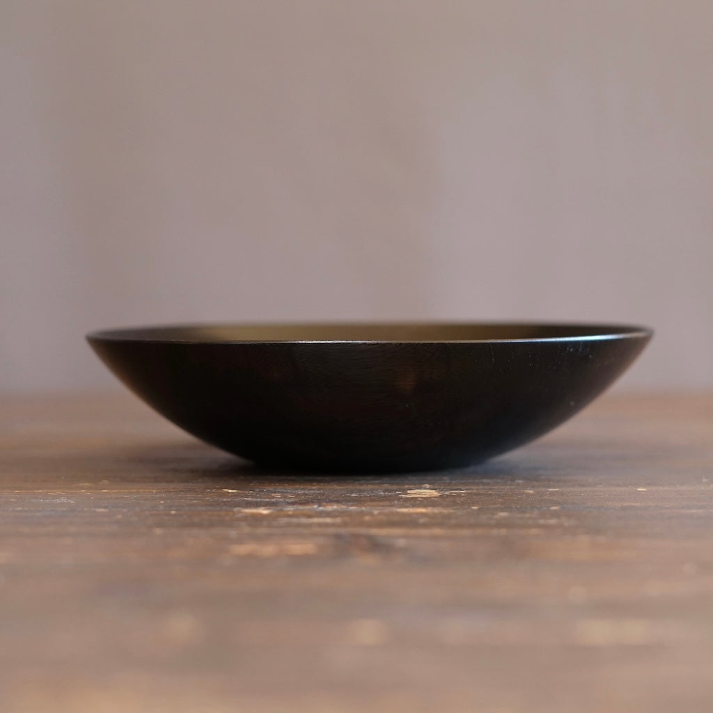 Black Japanese Zelkova Shallow Bowl #G4712BKB