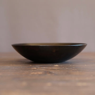 Black Japanese Zelkova Shallow Bowl #G4712BKB