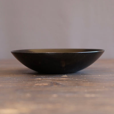 Black Japanese Zelkova Lacquer Shallow Bowl #G4712BKD