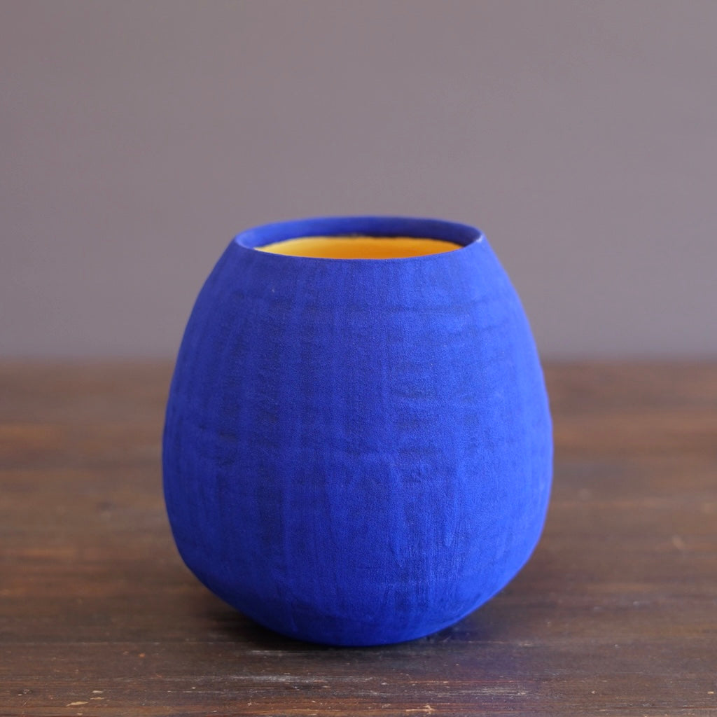Blue / Yellow Dino Vase #JT437B