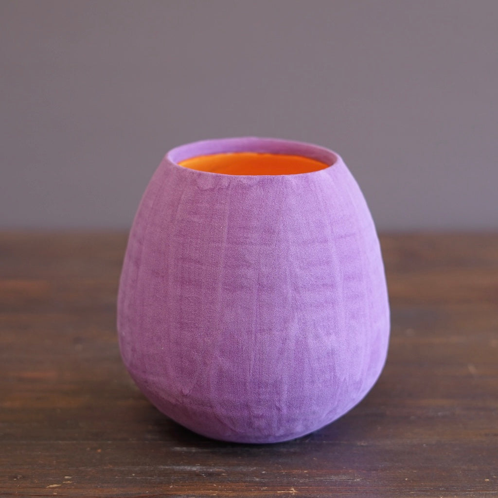 Lavender / Orange Dino Vase #JT437E