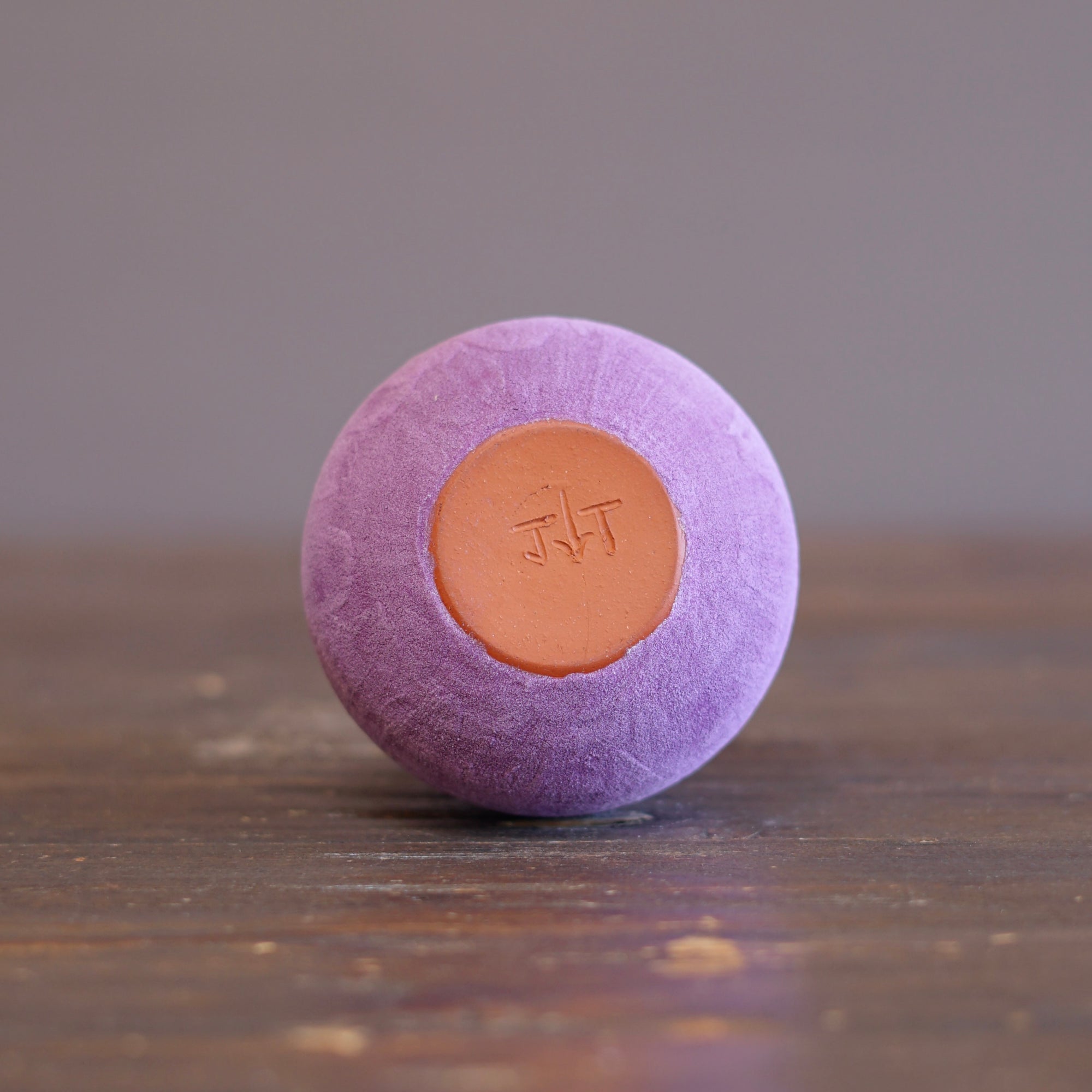 Lavender / Orange mini Dino Vase #JT438B
