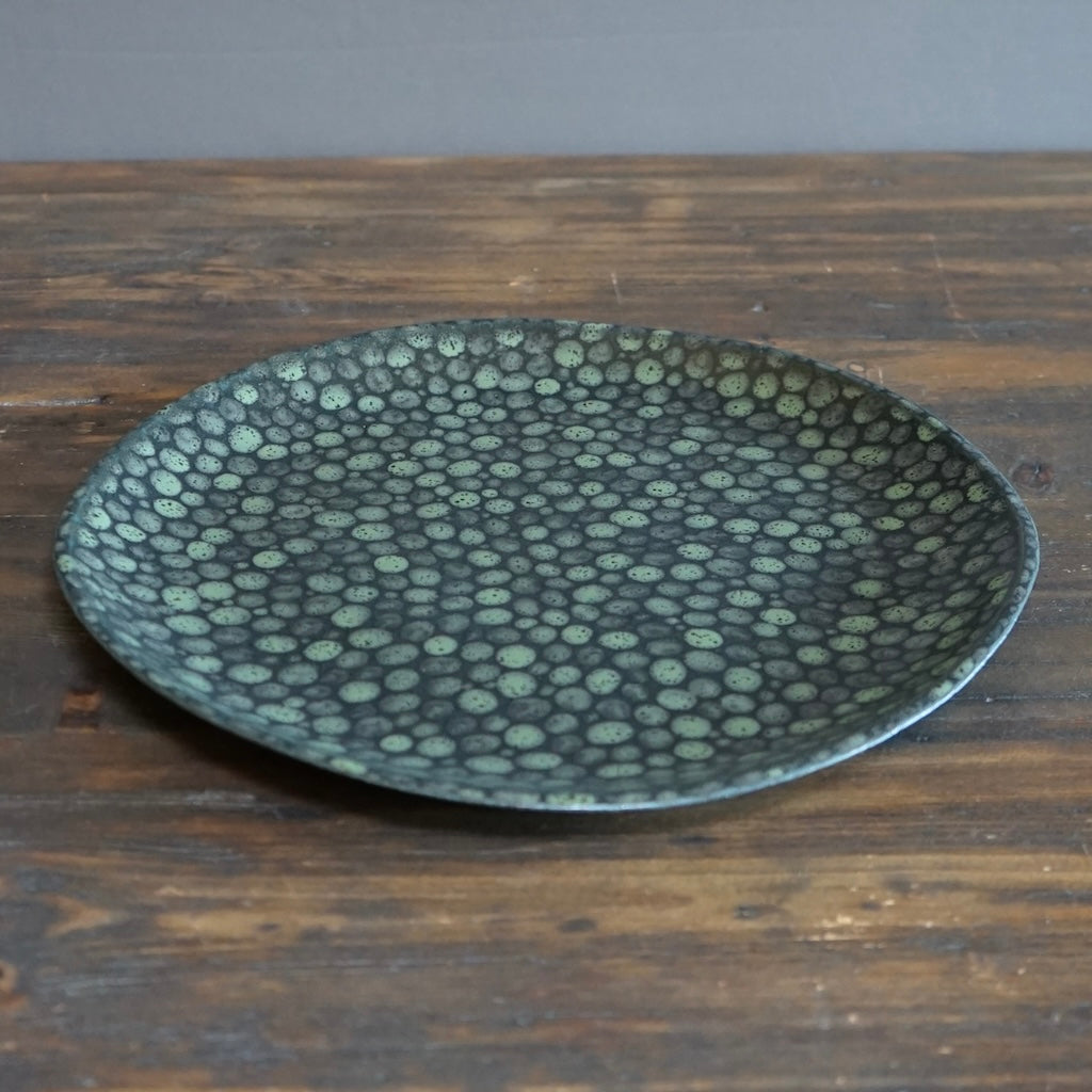 Dots Green Serving Plate #LK809