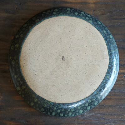 Dots Green Serving Plate #LK809