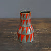 Geometric Red Vase #253