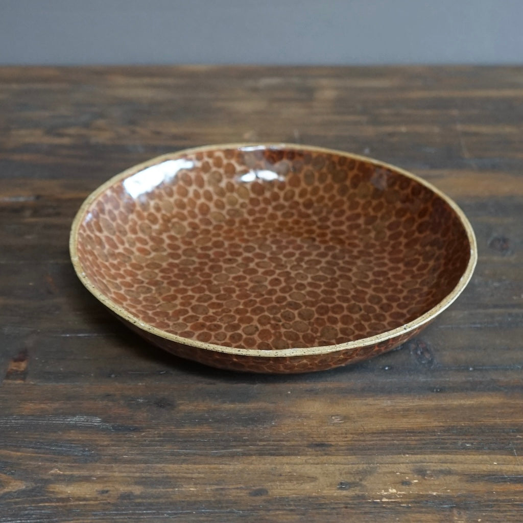 Dots Brown Deep Plate #LK806B