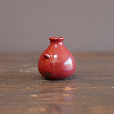 Wood Fired Red Hanging Flower Vase #SY932