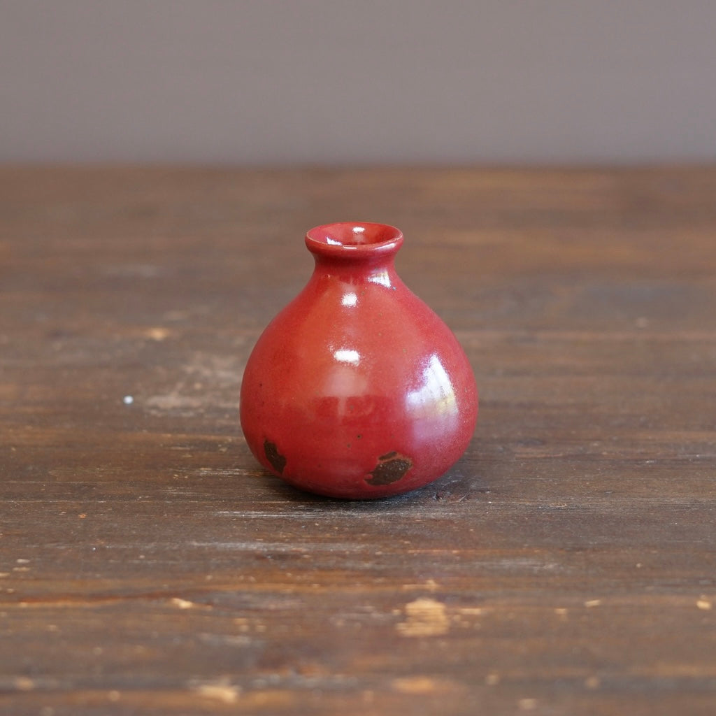 Wood Fired Red Hanging Flower Vase #SY932