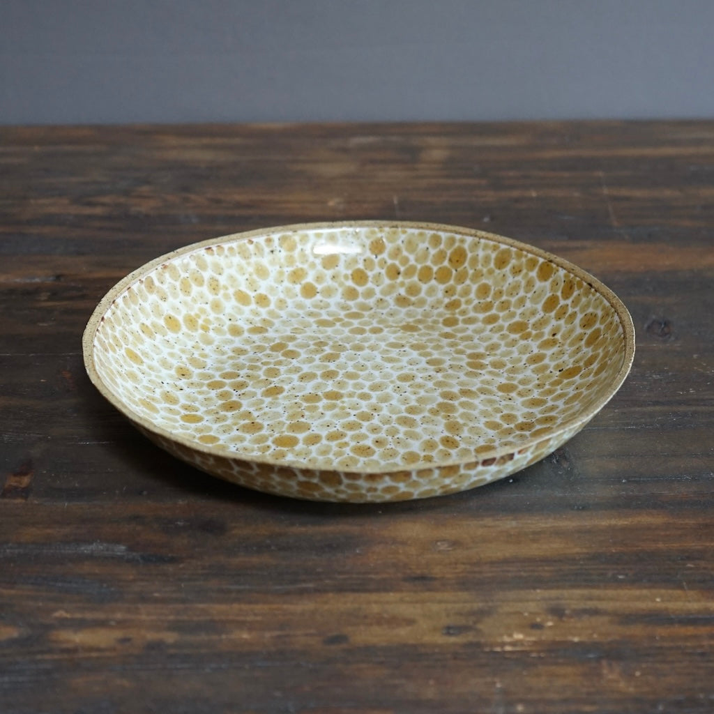 Dots Yellow Deep Plate #LK804B