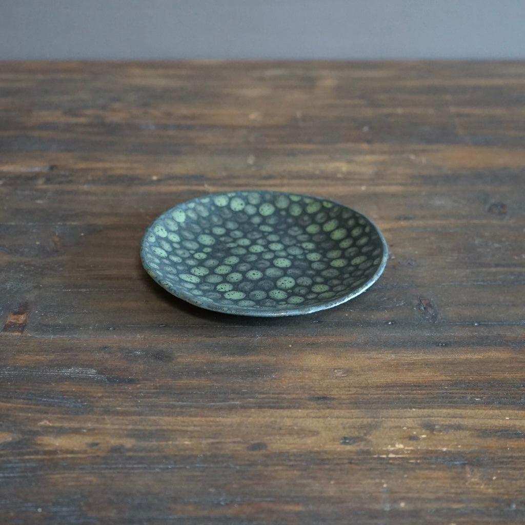 Dots Green Small Plate #LK810B