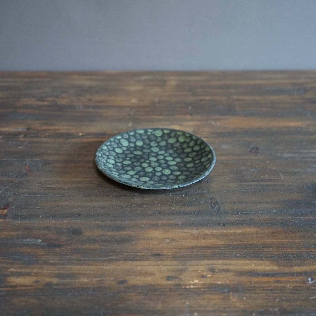 Dots Green Small Plate #LK810E