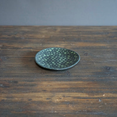 Dots Green Small Plate #LK810F