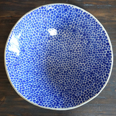 Blue Dots 16" Serving Bowl #LK800