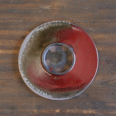 Wood Fired Small Red Plate #SY112
