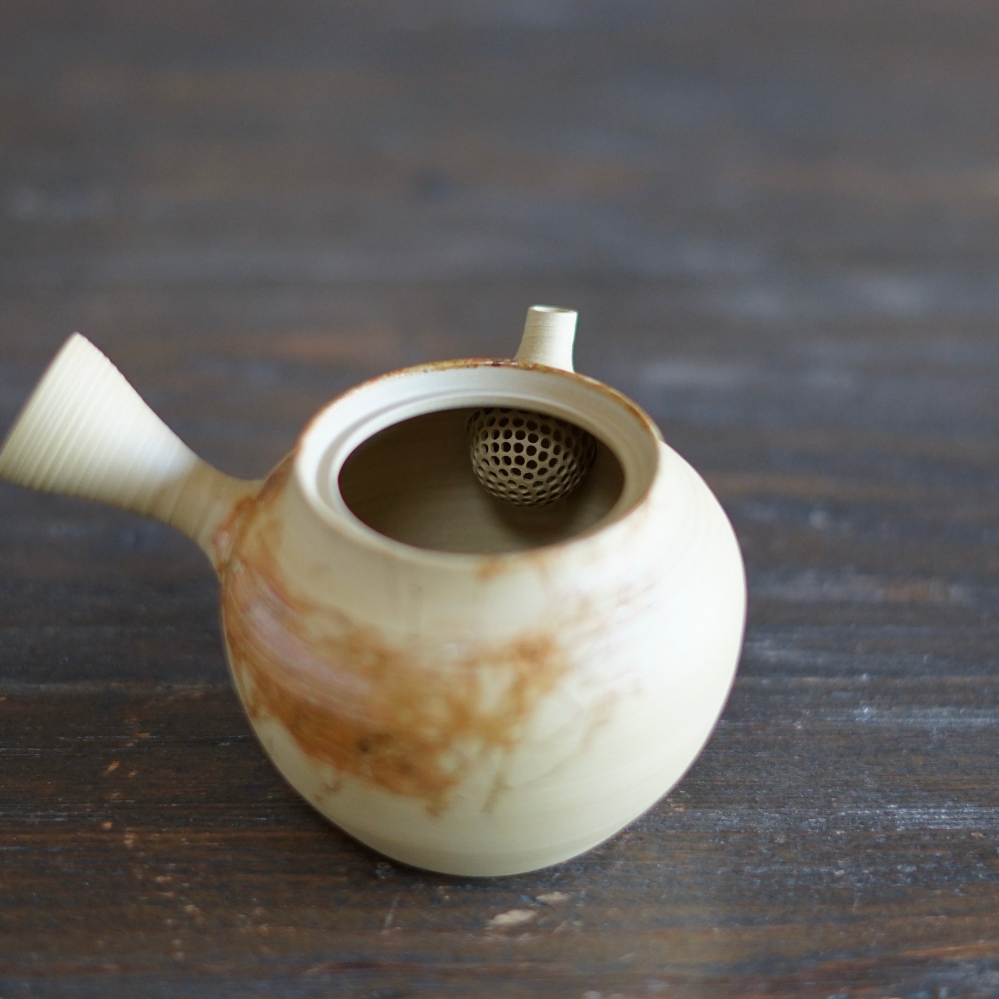Scarlet MOGAKE KYUSU Teapot #MH3