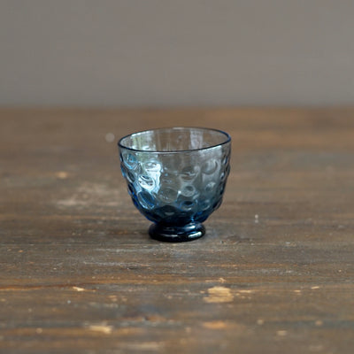 NOTO Blue Dotted Glass GUINOMI Sake Cup