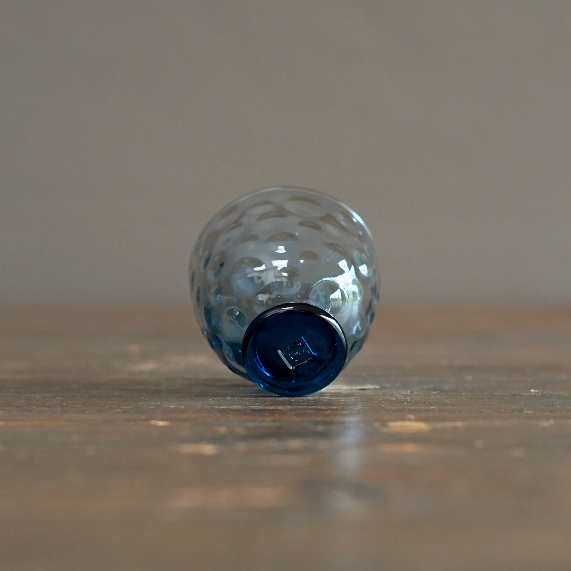 NOTO Blue Dotted Glass GUINOMI Sake Cup