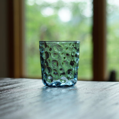 NOTO Blue Dotted Glass Tumbler
