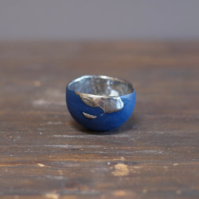 'Shining Ocean' GUINOMI Sake Cup #HT512