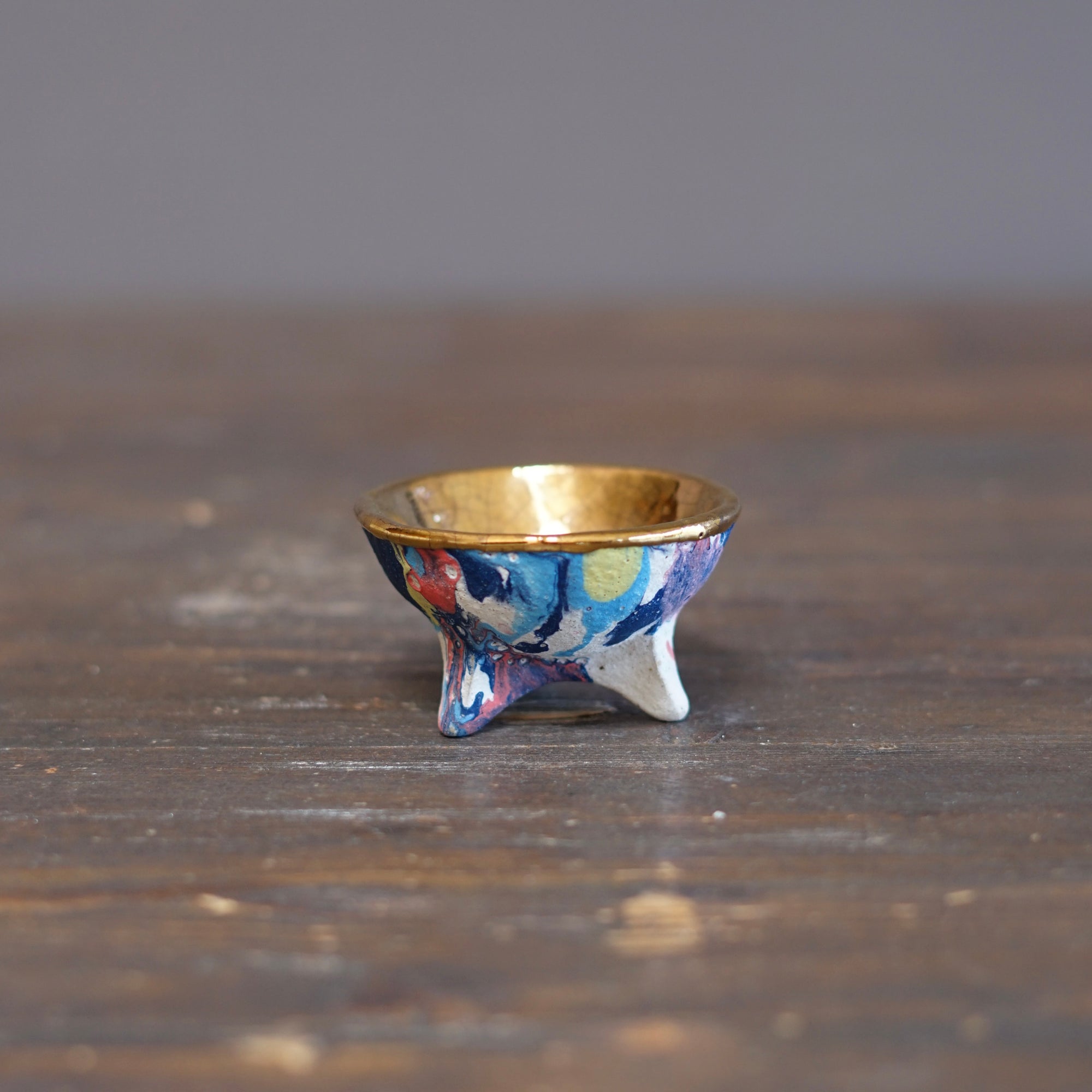 Gilded Rainbow GUINOMI Sake Cup #HT515