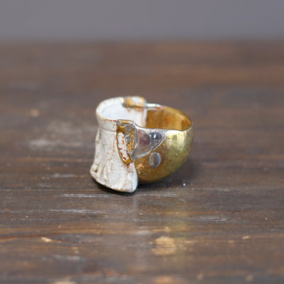 Half and Half Gilded Cloud GUINOMI Sake Cup #HT518