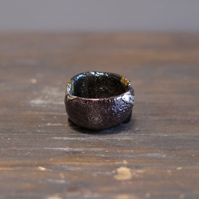 Half and Half Gilded Earth GUINOMI Sake Cup #HT519
