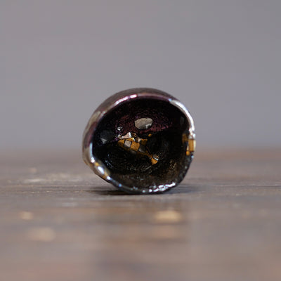 Half and Half Gilded Earth GUINOMI Sake Cup #HT519