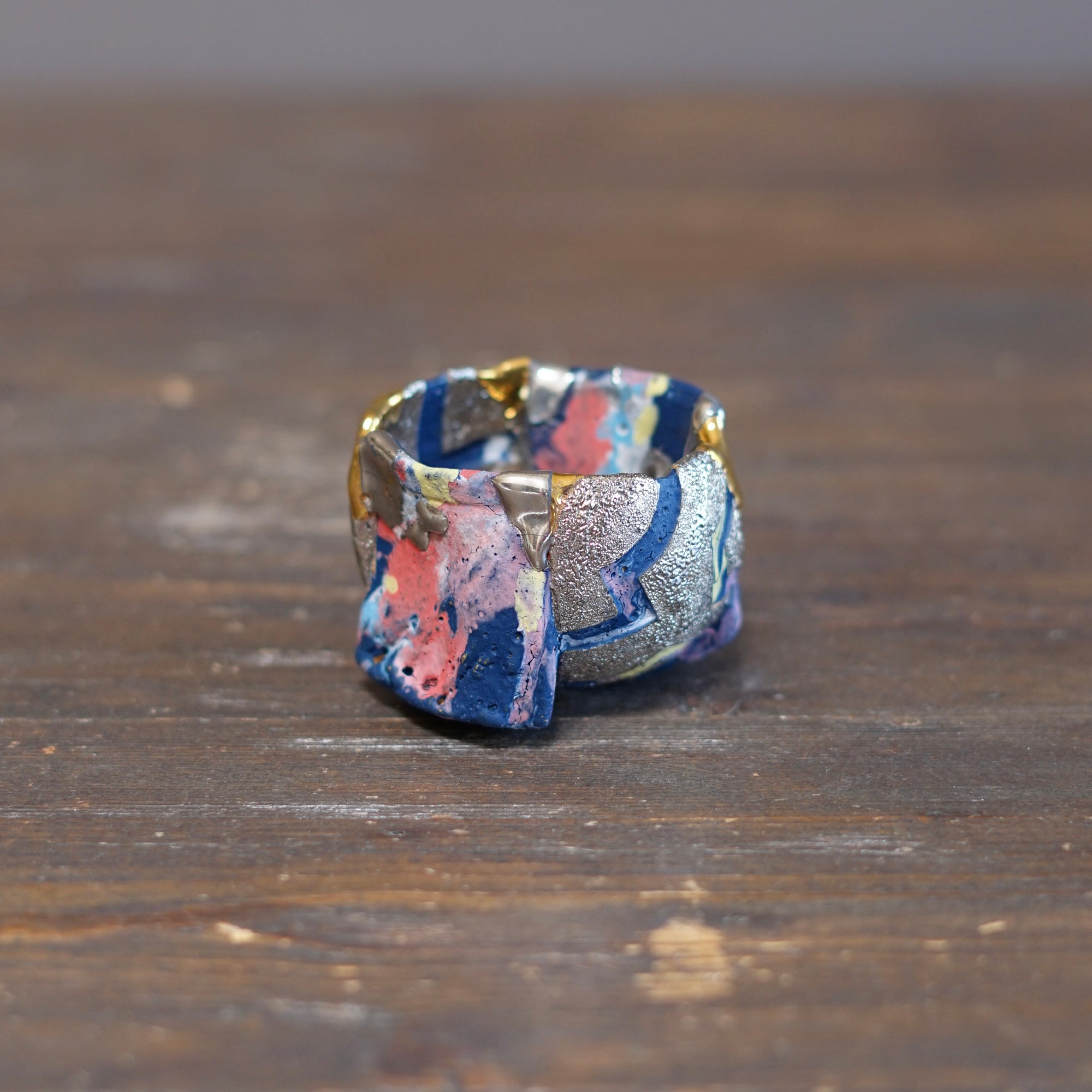 Half and Half Gilded Rainbow GUINOMI Sake Cup #HT521