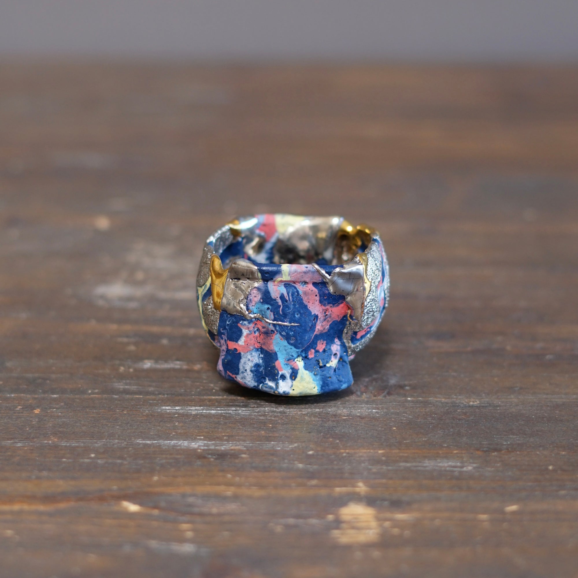 Half and Half Gilded Rainbow GUINOMI Sake Cup #HT521