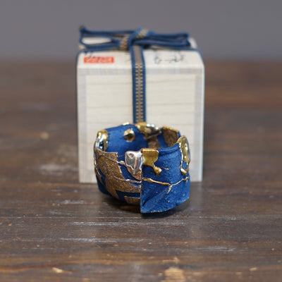 Half and Half Gilded Ocean GUINOMI Sake Cup #HT522