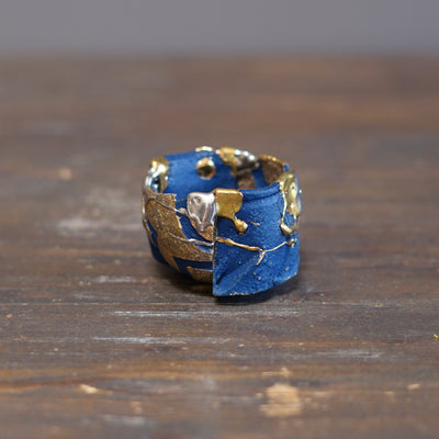Half and Half Gilded Ocean GUINOMI Sake Cup #HT522