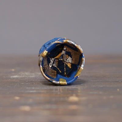 Half and Half Gilded Ocean GUINOMI Sake Cup #HT522