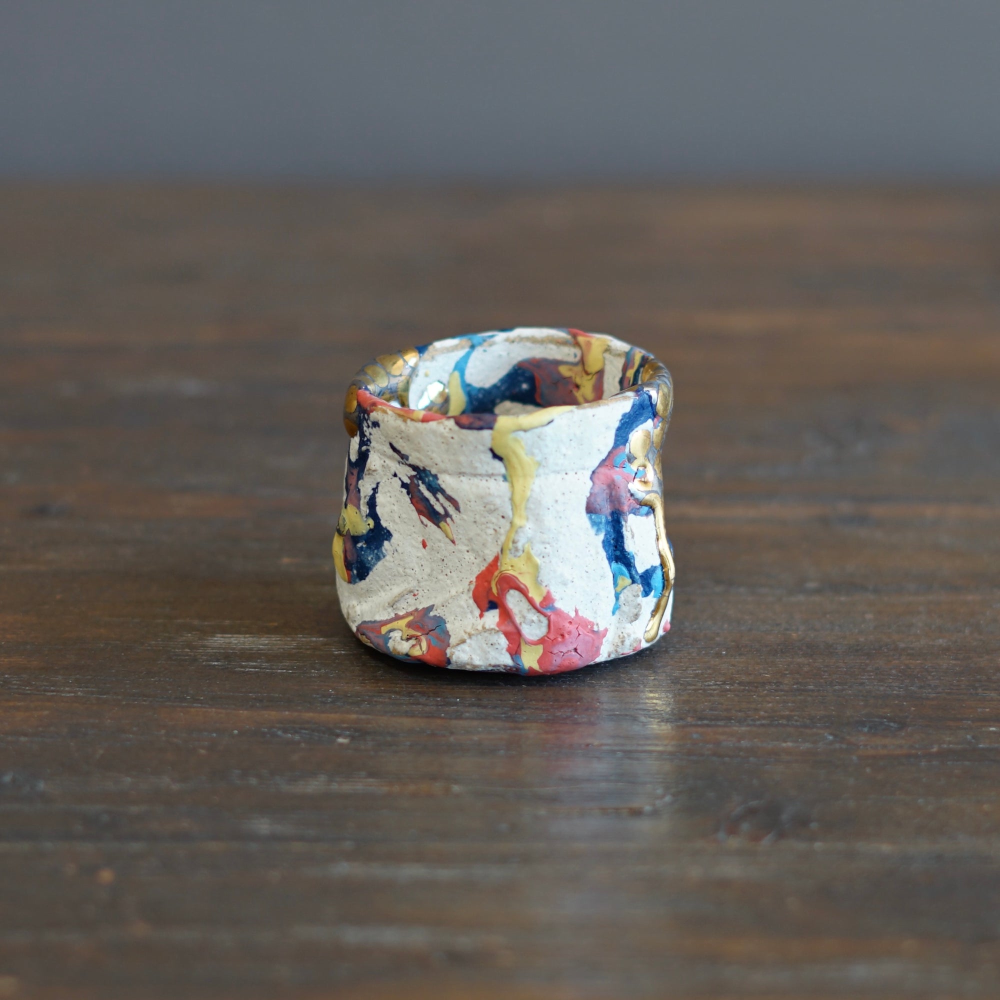 Gilded Rainbow GUINOMI Sake Cup #HT444