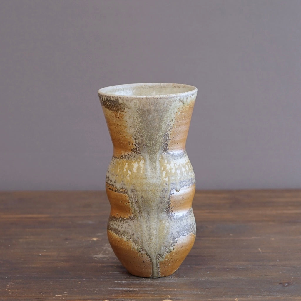 Wood Fired Flower Vase #LR75