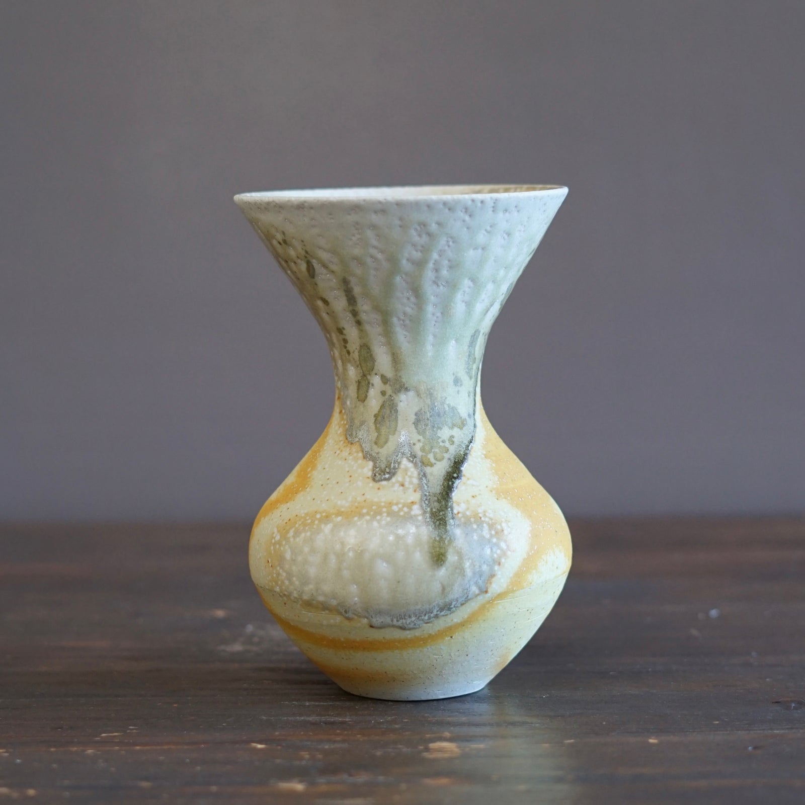 Soda Fired Flower Vase #LR77A