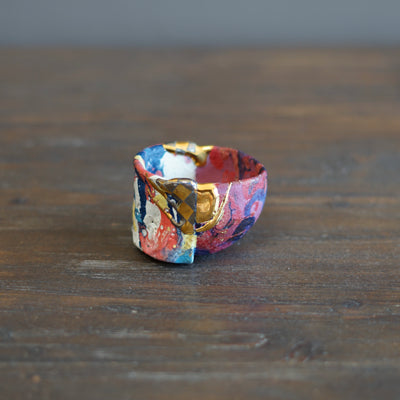 Half and Half Gilded Nebula GUINOMI Sake Cup #HT447